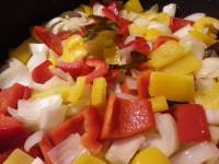 oignons et poivrons